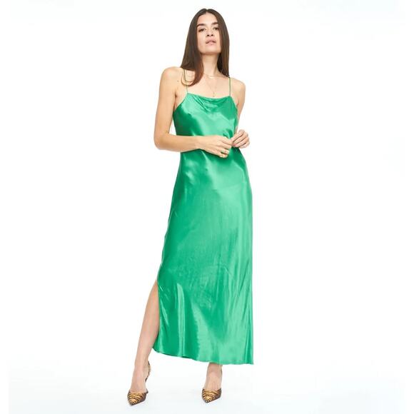 PISTOLA MARI MIDI SLIPDRESS IN GORGEOUS GREEN S - Picture 3 of 9